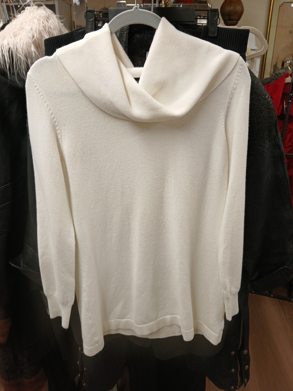 French Connection Ivory Cowl Neck Sweater
